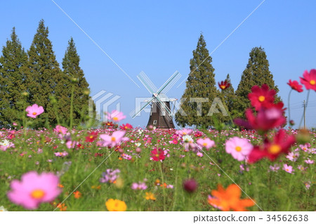 Akebonoyama公園風車和宇宙 Akebonoyama公園風車和宇宙 34562638
