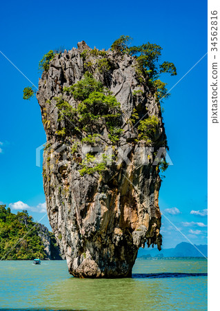 James Bond Island at Phang Nga Bay near Phuket James Bond Island at Phang Nga Bay near Phuket 34562816