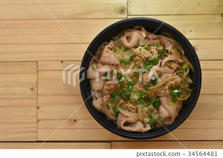 日式拉麵丼飯烤物 34564481