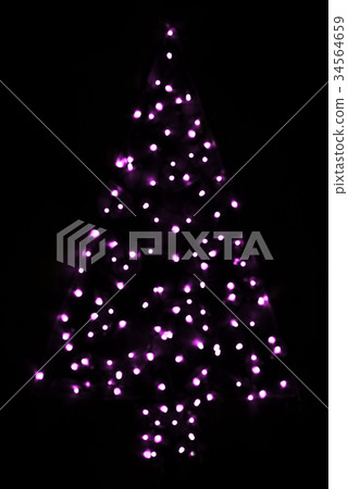 Purple Bright Glowing Magic Christmas Tree 34564659