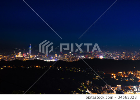 台北陽明山夜景 台北陽明山夜景 34565328
