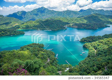 Landscape of Sun-Moon Lake in Nantou, Taiwan 34565347