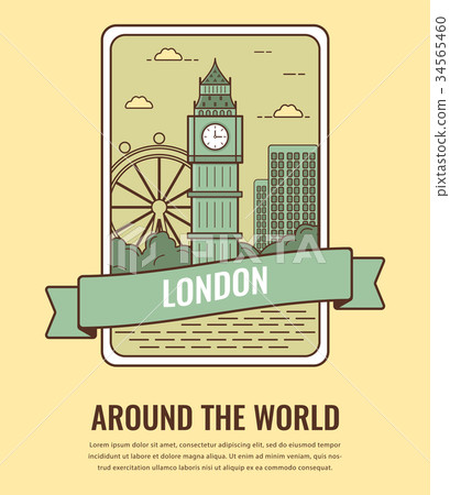 World landmarks. United Kingdom. Travel and 34565460