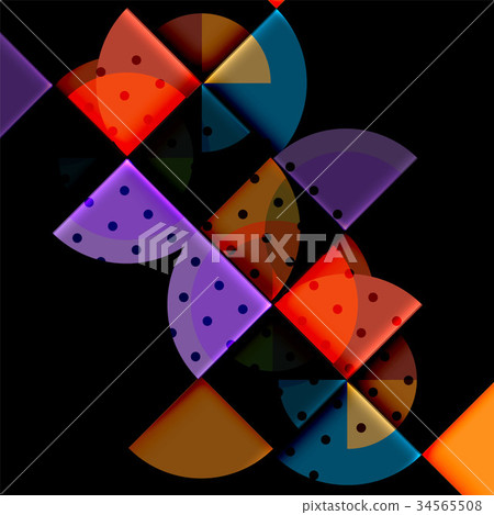 Circle elements on black background 34565508