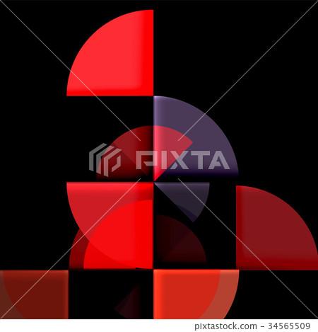 Circle elements on black background 34565509