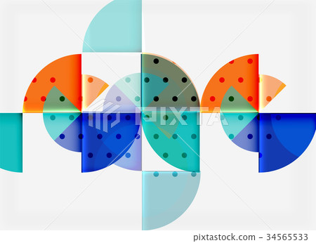 Circle elements on black background 34565533