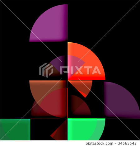 Circle elements on black background 34565542