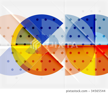 Circle elements on black background 34565544