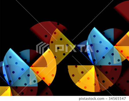 Circle elements on black background Circle elements on black background 34565547