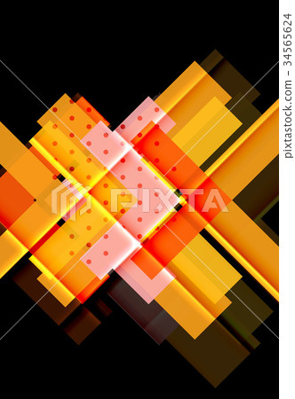 Colorful triangles and arrows on dark background Colorful triangles and arrows on dark background 34565624