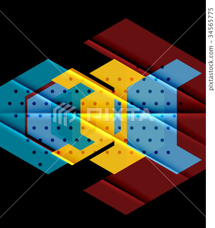 Triangles and geometric shapes abstract background 34565775