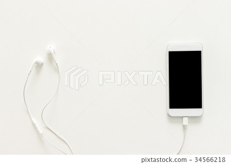 Creative flat lay photo of workspace desk. Creative flat lay photo of workspace desk. 34566218