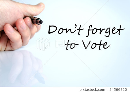 Don't forget to vote text concept 34566820