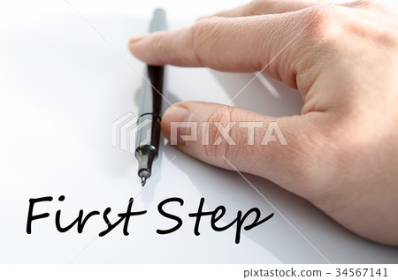 First step text concept 34567141