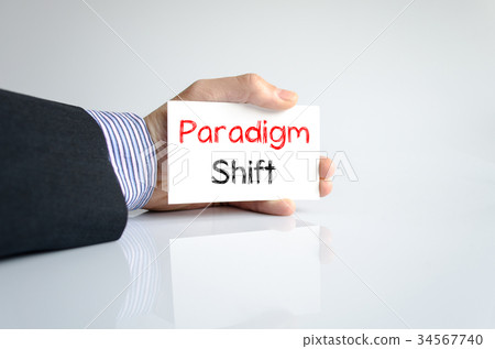 Paradigm shift text concept Paradigm shift text concept 34567740