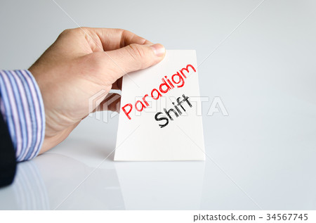 Paradigm shift text concept Paradigm shift text concept 34567745