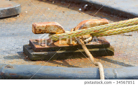 Metal bollard with ropes Metal bollard with ropes 34567851