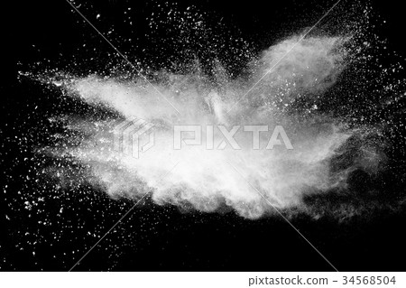 White powder explosion 34568504