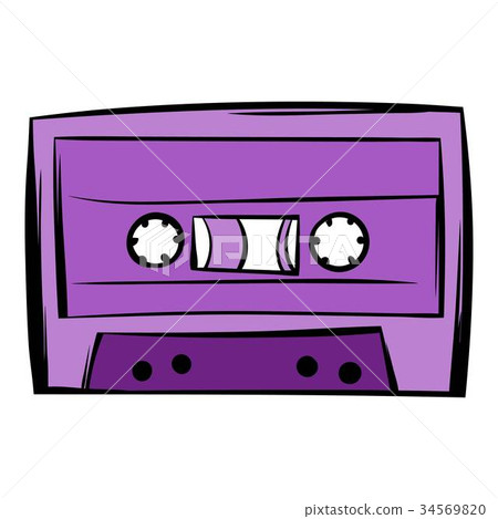 Music-cassette or tape icon cartoon 34569820