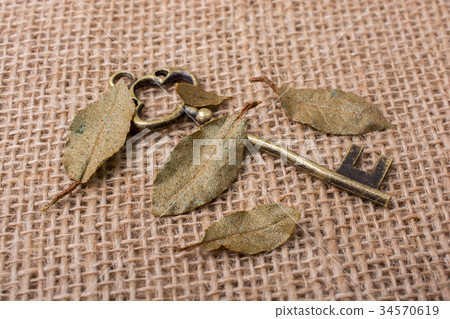Retro styled golden color keys Retro styled golden color keys 34570619