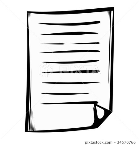 Lined paper icon cartoon Lined paper icon cartoon 34570766