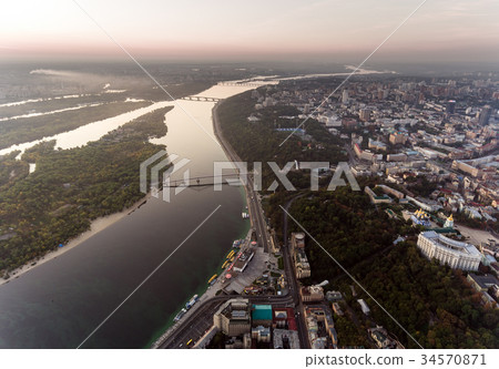 Green and beautiful center of Kiev, Ukraine 34570871