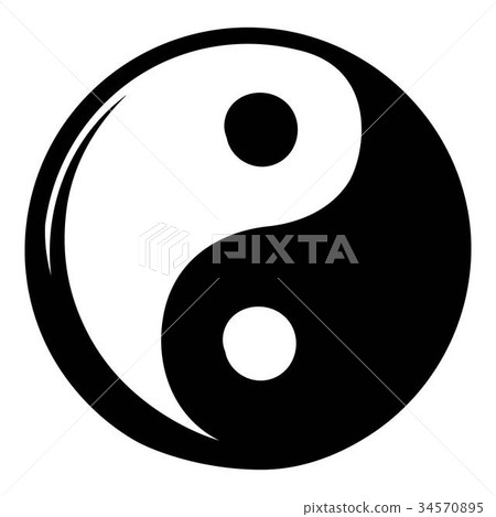 Yin yang icon cartoon Yin yang icon cartoon 34570895