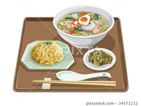 Gomoku soba/half fried rice Gomoku soba/half fried rice 34571132