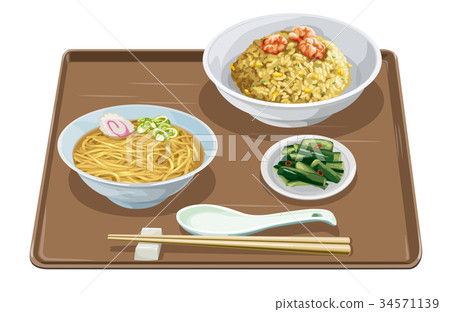 蝦炒飯半拉麵 34571139