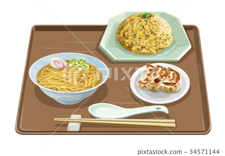 炒飯，半拉麵，餃子 34571144