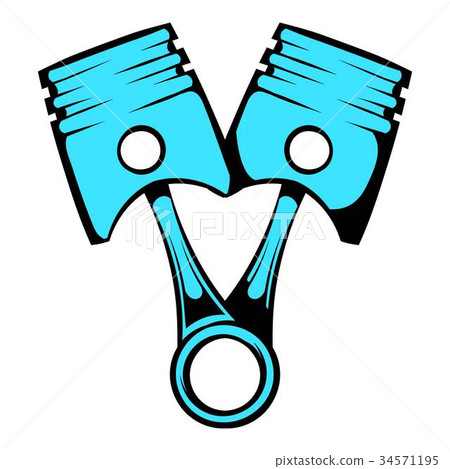 Car pistons icon cartoon 34571195