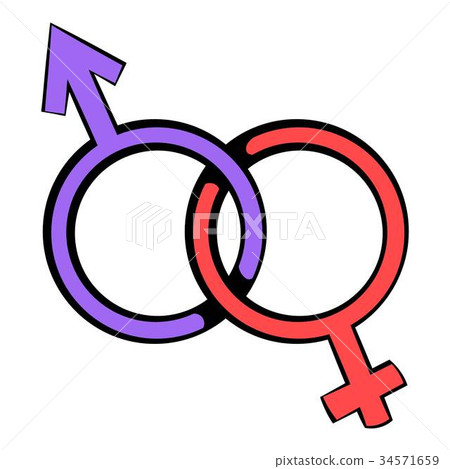 Male and female signs icon, icon cartoon 34571659