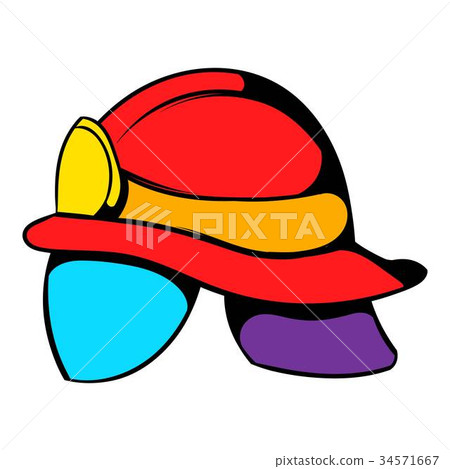 Helmet for a firefighter icon, icon cartoon Helmet for a firefighter icon, icon cartoon 34571667