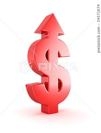 Red Arrow Made Dollar Symbol - Stock Illustration [34571674] - PIXTA