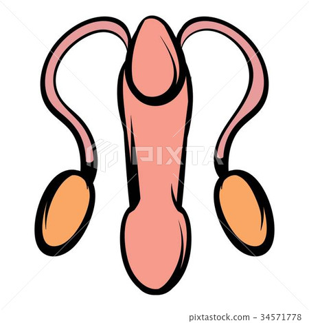 Male reproductive system icon, icon cartoon Male reproductive system icon, icon cartoon 34571778