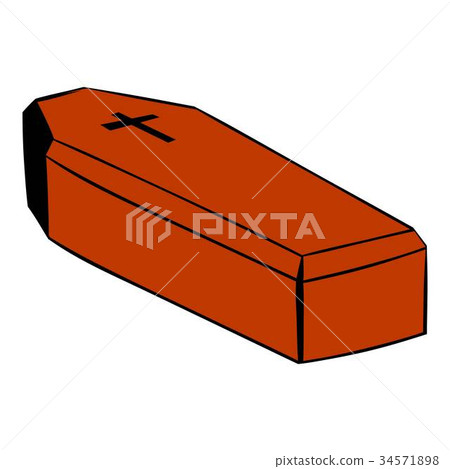 Coffin icon, icon cartoon 34571898