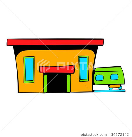 Railway station icon, icon cartoon Railway station icon, icon cartoon 34572142