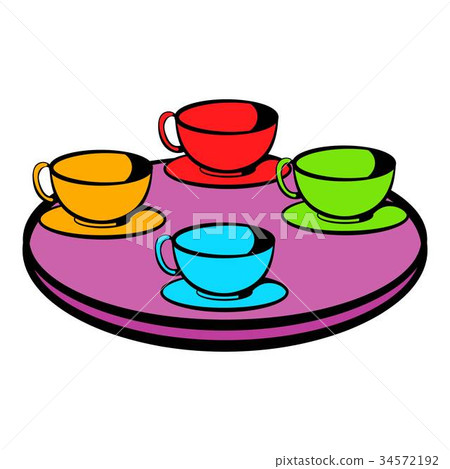 Coffee-cup carousel icon, icon cartoon Coffee-cup carousel icon, icon cartoon 34572192