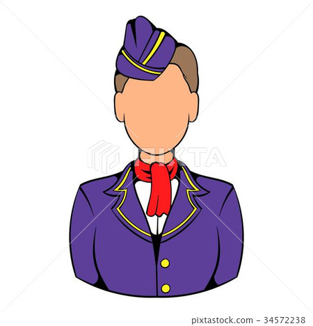 Stewardess icon in icon cartoon Stewardess icon in icon cartoon 34572238