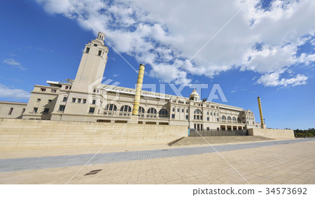 View of Estadi Olimpic Lluis Companys in Barcelona View of Estadi Olimpic Lluis Companys in Barcelona 34573692