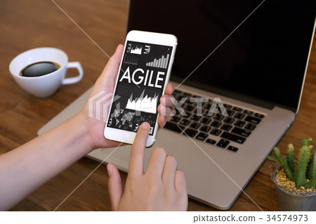 AGILE Agility Nimble Quick Fast Concept working AGILE Agility Nimble Quick Fast Concept working 34574973