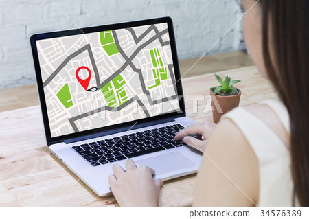 GPS Map to Route Destination network connection GPS Map to Route Destination network connection 34576389