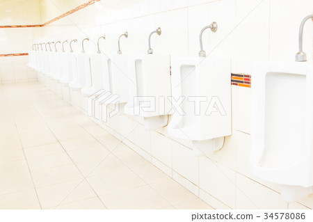 white tiles Public toilets, urinals 34578086