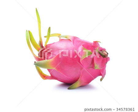 Dragon Fruit on white background Dragon Fruit on white background 34578361