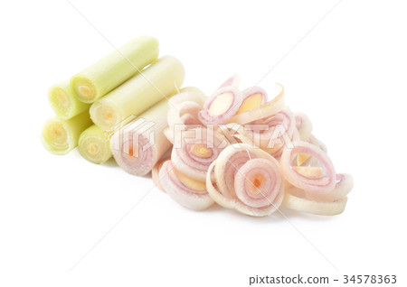 Fresh Lemon Grass on white background Fresh Lemon Grass on white background 34578363