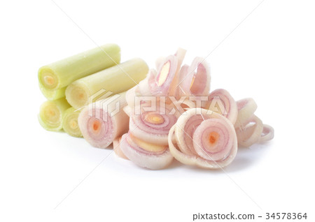 Fresh Lemon Grass on white background Fresh Lemon Grass on white background 34578364