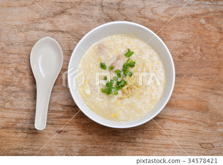 Thai style breakfast with pork Thai style breakfast with pork 34578421