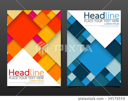 Template flyer cover business brochure layout. 34578559