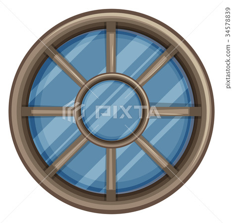 Window design with round frame Window design with round frame 34578839