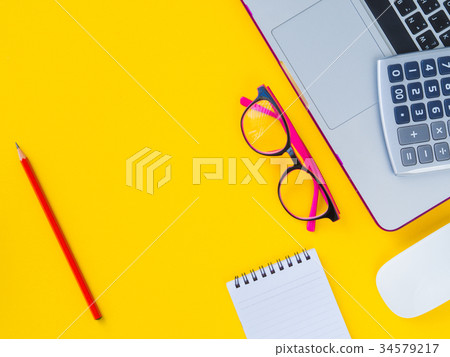 top view office table desk frame 34579217